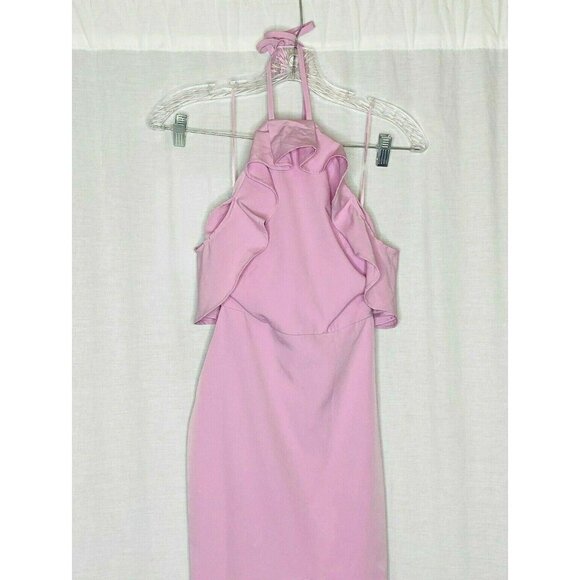 By The Way Pink Halter Cold Shoulder Cocktail Dress XXS 2XS - Picture 2 of 5